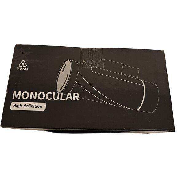 Yuko 12x50 Waterproof Monocular Telescope G2 w/ High Definition Lens Black New - Picture 2 of 5